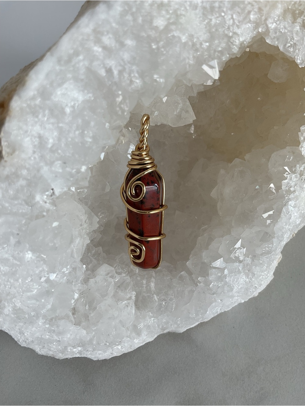 Endurance + Nurturing Red Jasper Pendant